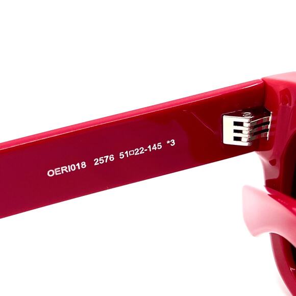 New,  OFF-WHITE Sunglasses OERI018 2576 51/22/145 Red Frame Af Zurich New!